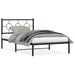 Cadru de pat din metal cu tăblie, negru, 107x203 cm - WALTI WALTI