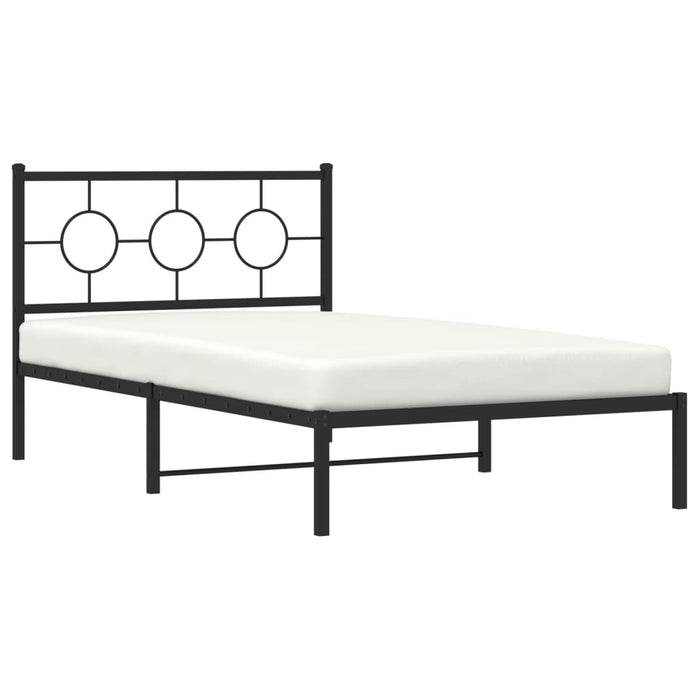 Cadru de pat din metal cu tăblie, negru, 107x203 cm - WALTI WALTI
