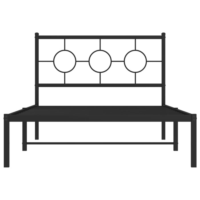 Cadru de pat din metal cu tăblie, negru, 107x203 cm - WALTI WALTI