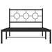 Cadru de pat din metal cu tăblie, negru, 107x203 cm - WALTI WALTI