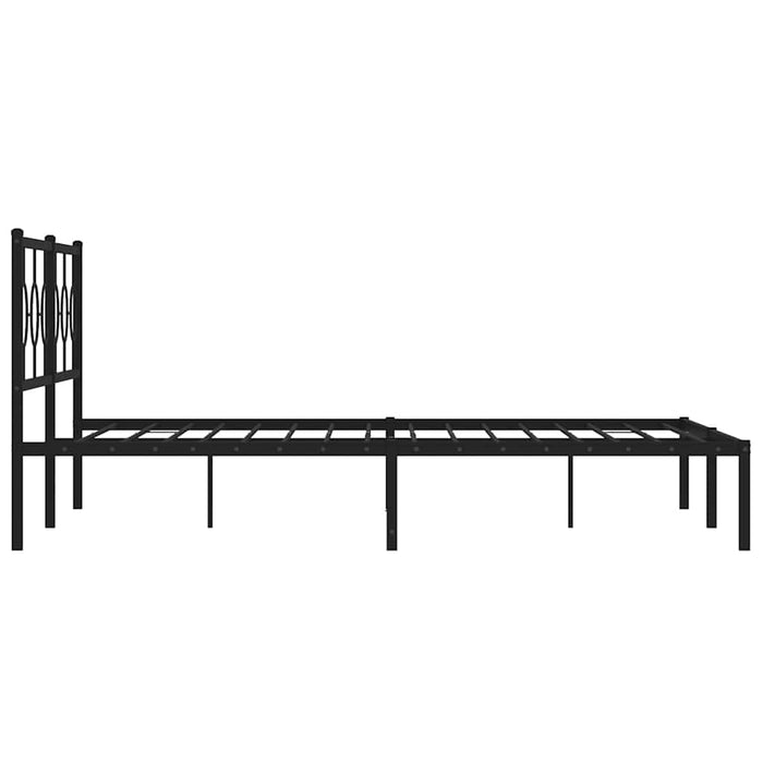Cadru de pat metalic cu tăblie, negru, 183x213 cm - WALTI WALTI