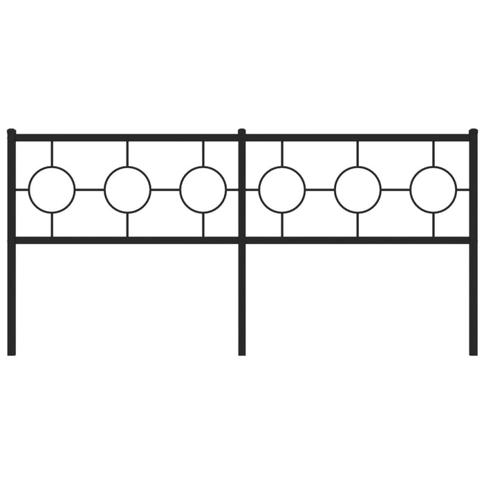 Tăblie de pat de schimb metalică, negru, 180 cm WALTI