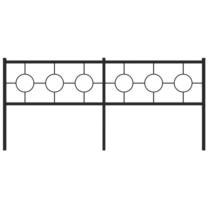 Tăblie de pat de schimb metalică, negru, 200 cm WALTI