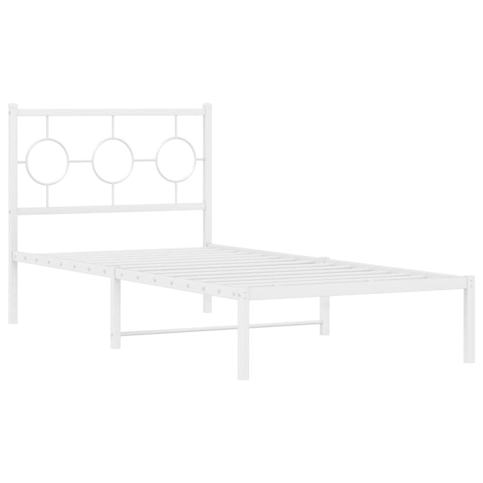 Cadru pat metalic cu tăblie, alb, 90x200 cm - WALTI WALTI