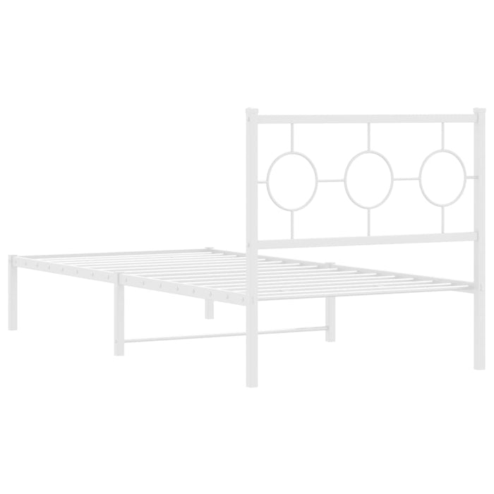 Cadru pat metalic cu tăblie, alb, 90x200 cm - WALTI WALTI