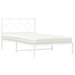 Cadru de pat din metal cu tăblie, alb, 107x203 cm - WALTI WALTI