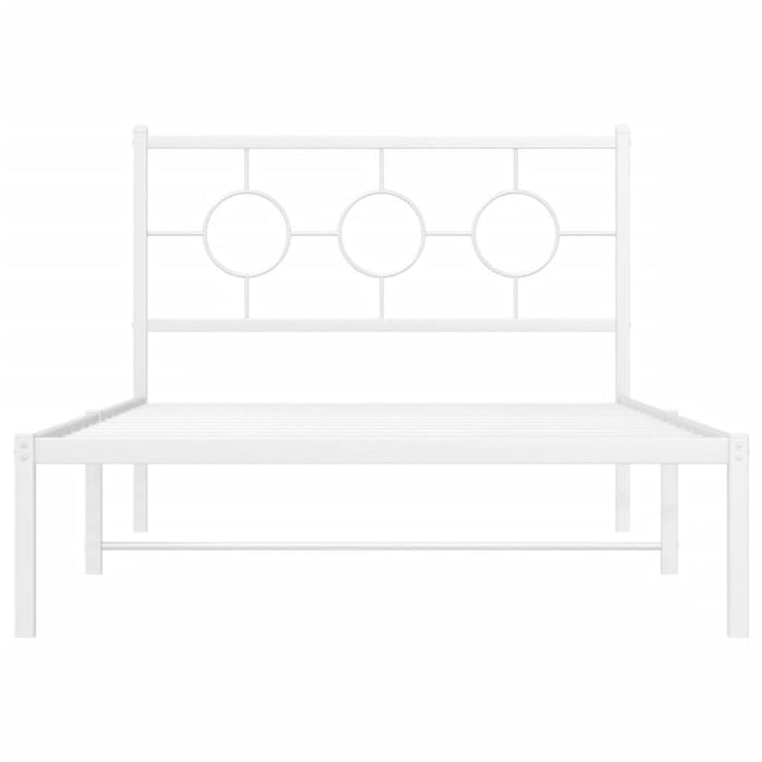 Cadru de pat din metal cu tăblie, alb, 107x203 cm - WALTI WALTI