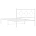 Cadru de pat din metal cu tăblie, alb, 107x203 cm - WALTI WALTI