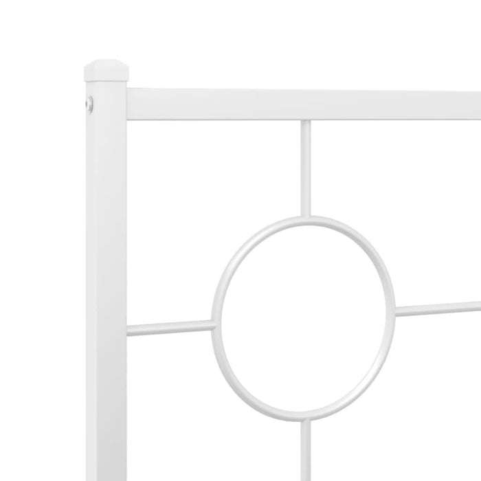 Cadru de pat din metal cu tăblie, alb, 107x203 cm - WALTI WALTI