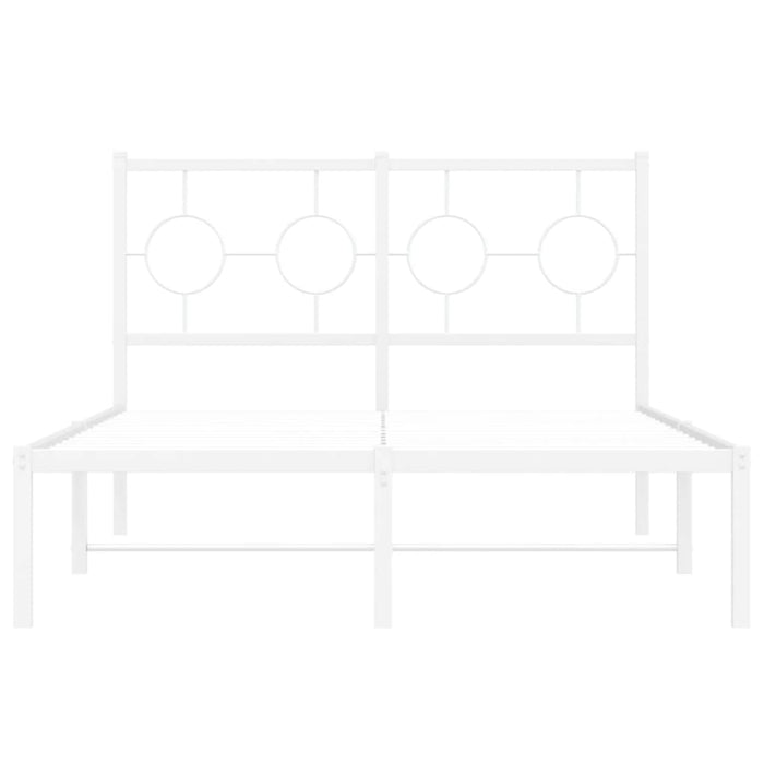 Cadru de pat metalic cu tăblie, alb, 120x200 cm - WALTI WALTI