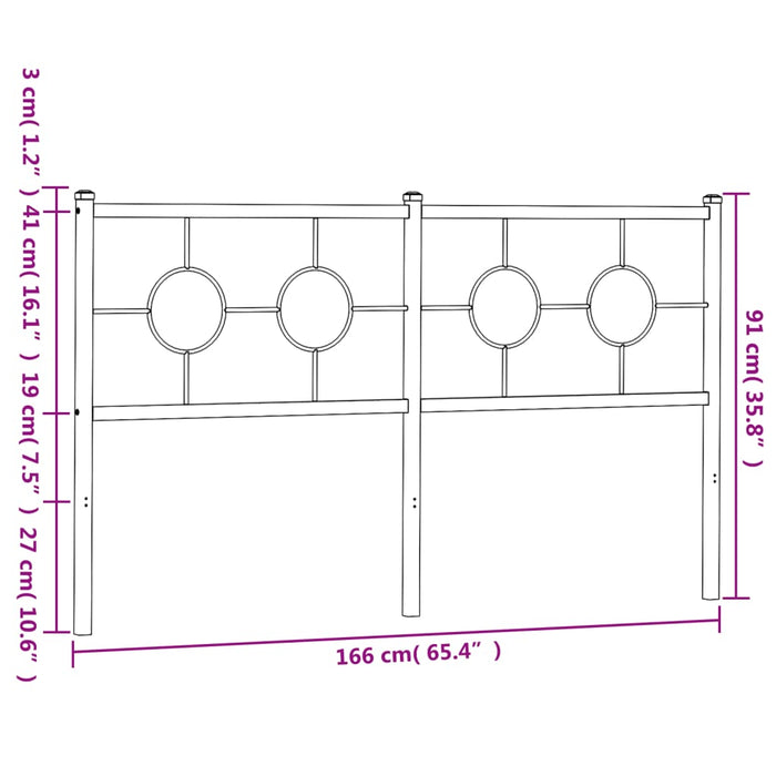 Tăblie de pat de schimb metalică, alb, 160 cm - WALTI WALTI