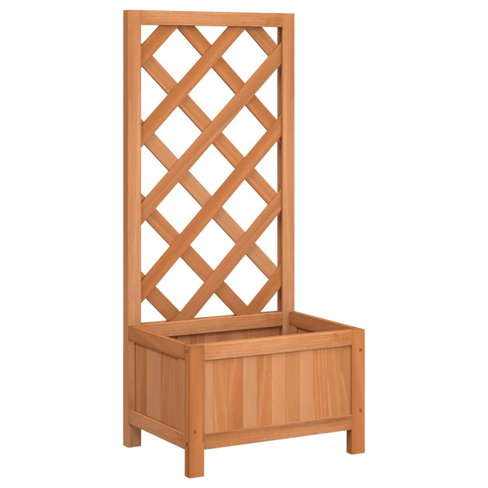 Jardinieră cu spalier, maro, lemn masiv de brad - WALTI WALTI