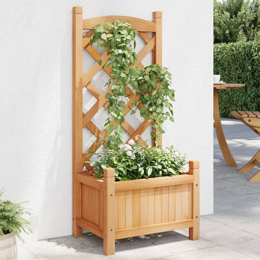 Jardinieră cu spalier, maro, lemn masiv de brad - WALTI WALTI