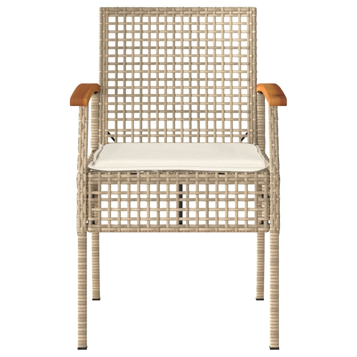 Set mobilier de grădină cu perne, 4 piese, bej, poliratan WALTI