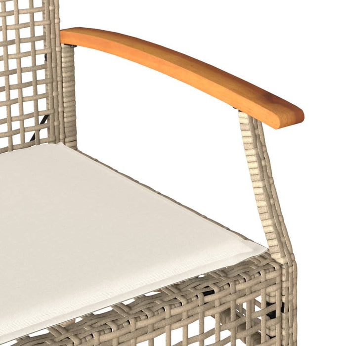Set mobilier de grădină cu perne, 4 piese, bej, poliratan WALTI