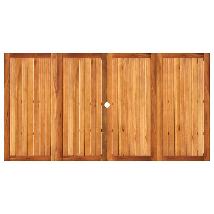 Masă de grădină, bej, 180x90x75 cm, poliratan și lemn acacia - WALTI WALTI