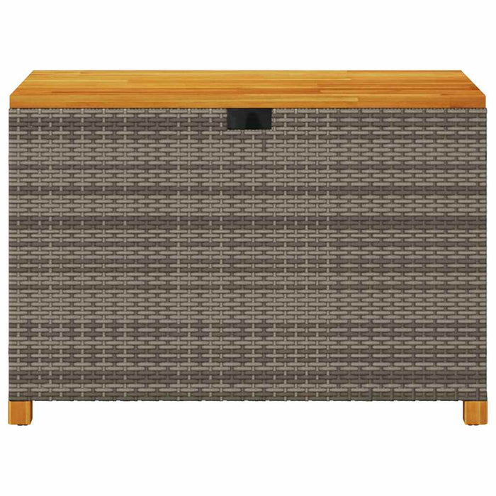 Cutie depozitare grădină gri 110x55x63 cm lemn acacia poliratan WALTI