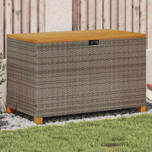 Cutie depozitare grădină gri 110x55x63 cm lemn acacia poliratan - WALTI WALTI