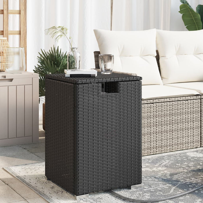 Masă mască acoperire rezervor propan negru 40x40x60cm poliratan - WALTI WALTI