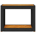 Masă laterală de grădină blat lemn negru 100x40x75 cm poliratan - WALTI WALTI