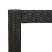 Masă laterală de grădină blat lemn negru 100x40x75 cm poliratan - WALTI WALTI