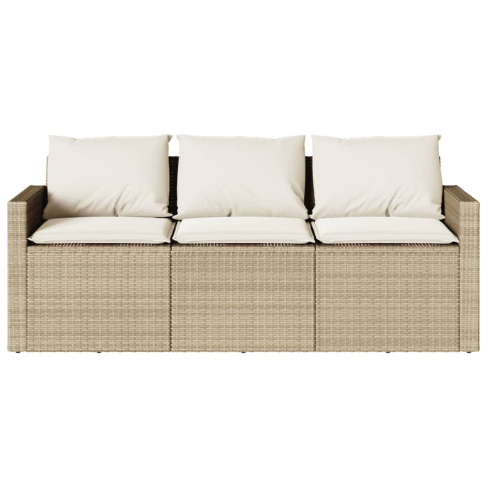 Set mobilier de grădină, 2 piese, cu perne, bej, poliratan - WALTI WALTI