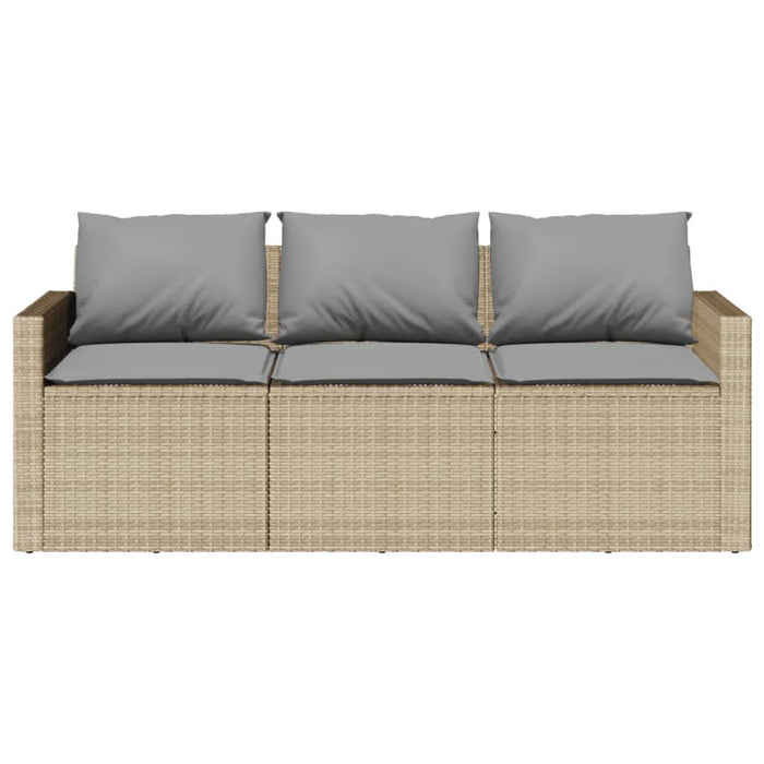 Set mobilier de grădină, 2 piese, cu perne, bej, poliratan - WALTI WALTI