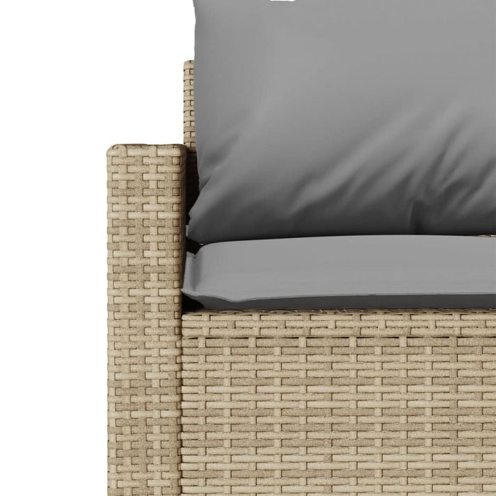 Set mobilier de grădină, 2 piese, cu perne, bej, poliratan - WALTI WALTI