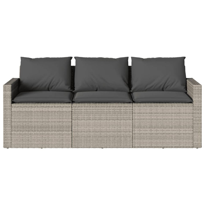 Set mobilier de grădină cu perne 2 piese gri deschis poliratan - WALTI WALTI
