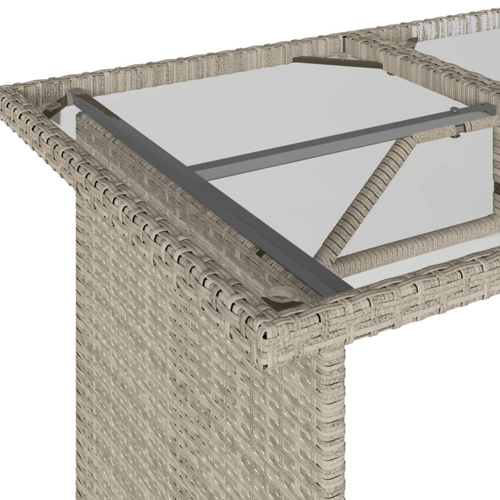 Set mobilier de grădină cu perne 2 piese gri deschis poliratan - WALTI WALTI