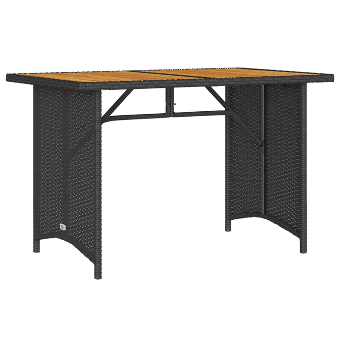 Set mobilier de grădină cu perne, 2 piese, negru, poliratan WALTI