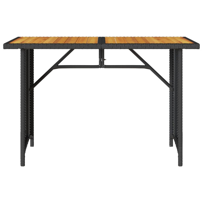 Set mobilier de grădină cu perne, 2 piese, negru, poliratan WALTI