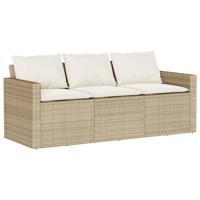 Set mobilier de grădină, 2 piese, cu perne, bej, poliratan - WALTI WALTI