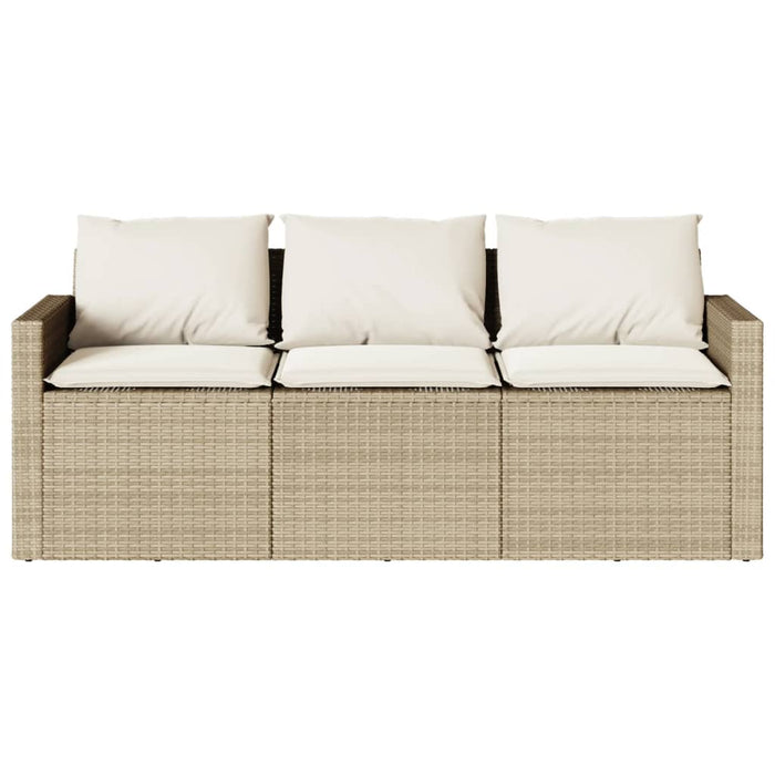 Set mobilier de grădină, 2 piese, cu perne, bej, poliratan - WALTI WALTI