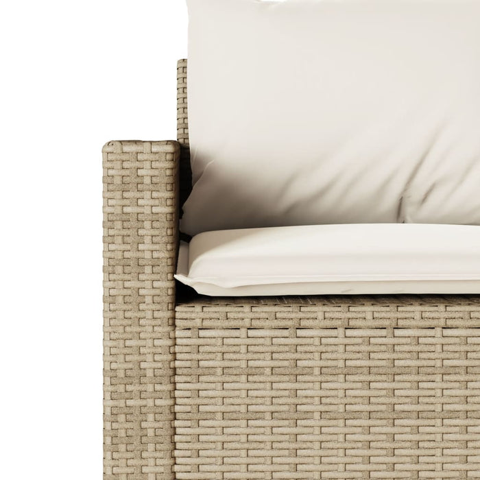 Set mobilier de grădină, 2 piese, cu perne, bej, poliratan - WALTI WALTI