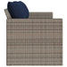 Canapea de grădină cu perne, cu 3 locuri, gri, poliratan - WALTI WALTI