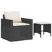 Set mobilier de grădină cu perne, 4 piese, negru, poliratan - WALTI WALTI