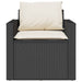Set mobilier de grădină cu perne, 4 piese, negru, poliratan - WALTI WALTI