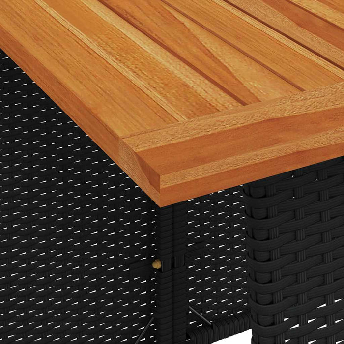 Set mobilier de grădină cu perne, 5 piese, negru, poliratan - WALTI WALTI