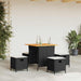 Set mobilier de grădină cu perne, 5 piese, negru, poliratan - WALTI WALTI