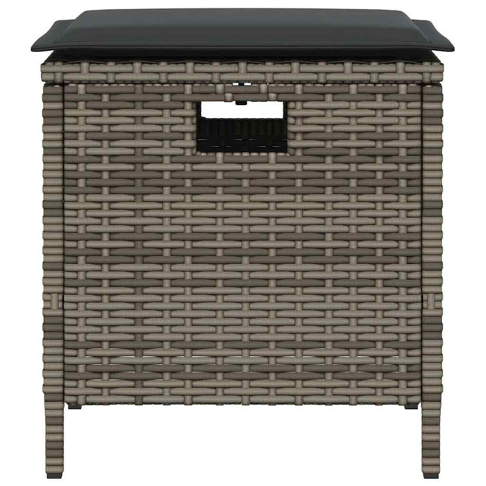 Set mobilier de grădină cu perne, 5 piese, gri, poliratan - WALTI WALTI