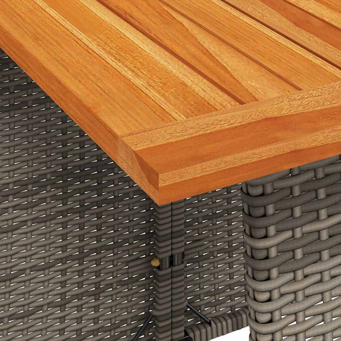 Set mobilier de grădină cu perne, 5 piese, gri, poliratan - WALTI WALTI