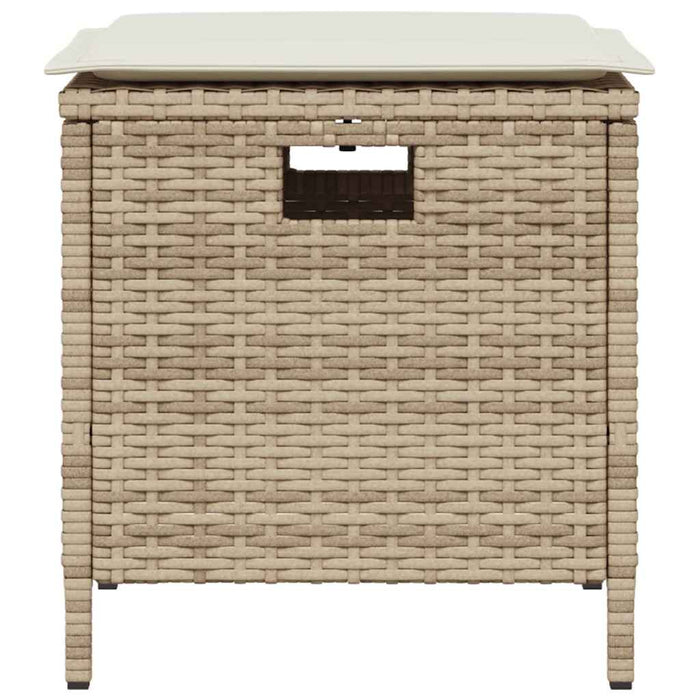 Set mobilier de grădină cu perne, 5 piese, bej, poliratan - WALTI WALTI