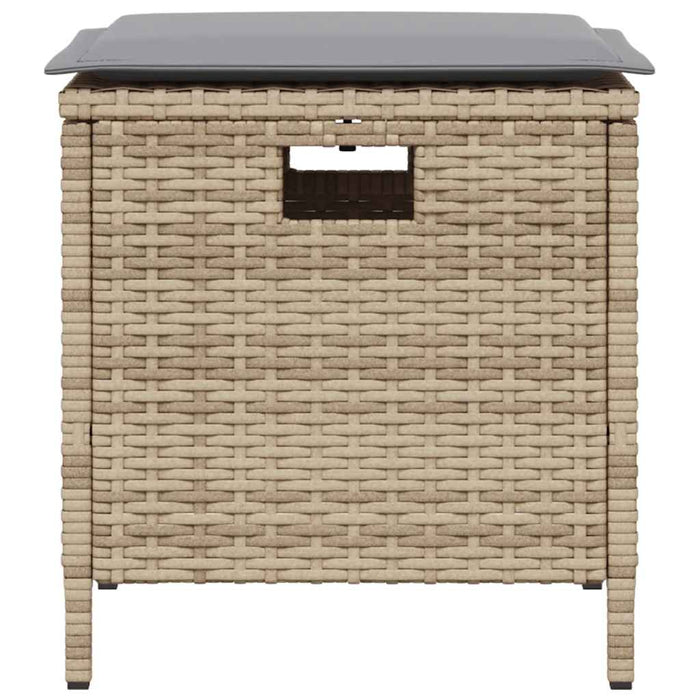 Set mobilier de grădină cu perne, 5 piese, bej, poliratan - WALTI WALTI