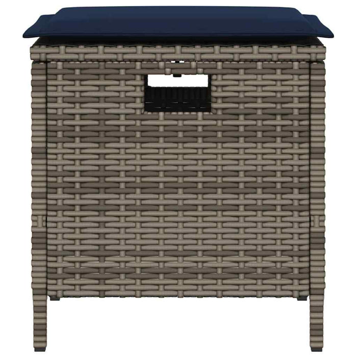 Set mobilier de grădină cu perne, 5 piese, gri, poliratan - WALTI WALTI