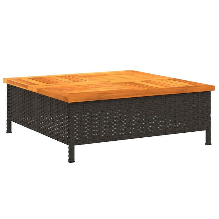 Mască suport umbrelă de soare negru 70x70x25cm poliratan/acacia - WALTI WALTI