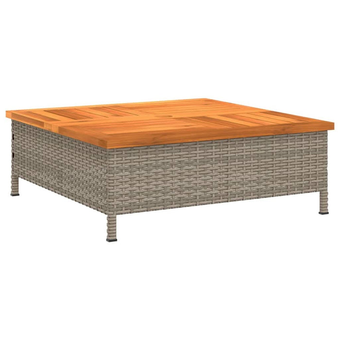 Mască suport umbrelă de soare, gri 70x70x25 cm poliratan/acacia - WALTI WALTI