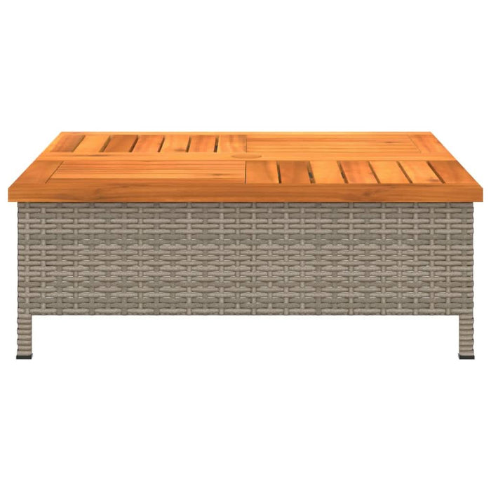 Mască suport umbrelă de soare, gri 70x70x25 cm poliratan/acacia - WALTI WALTI