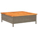 Mască suport umbrelă de soare, gri 70x70x25 cm poliratan/acacia - WALTI WALTI
