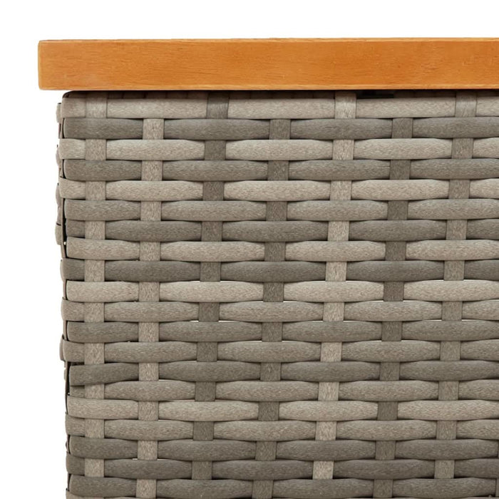 Mască suport umbrelă de soare, gri 70x70x25 cm poliratan/acacia - WALTI WALTI